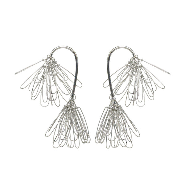 Needles earrings silver