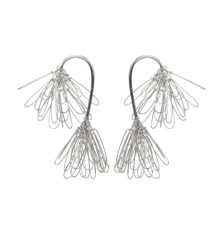 Needles earrings silver