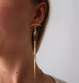 Night fall earrings gold