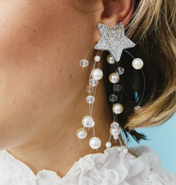 nike earrings silver