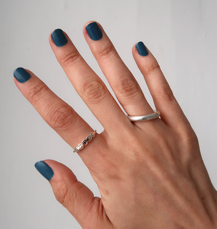 Not sad ring silver