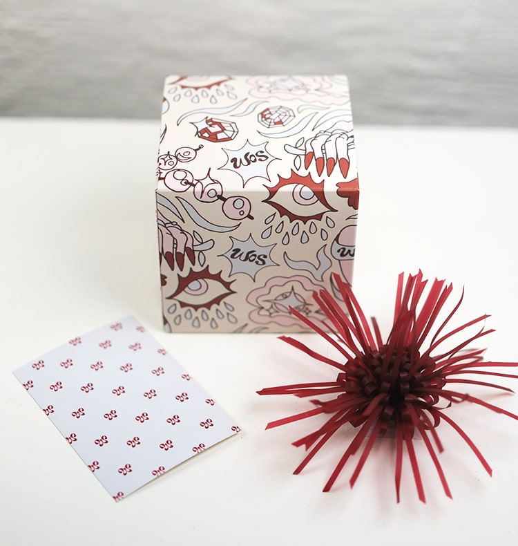 Presentkartong WOS print