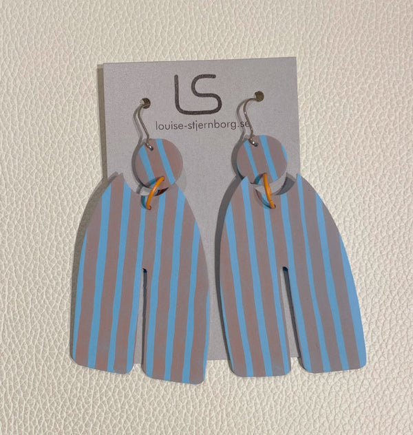 watercolors earrings blue orange