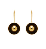 Button Earrings brass
