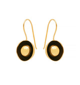 Button Earrings brass