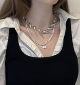 tin tin small necklace silver