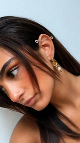 Rebel pearl earrings