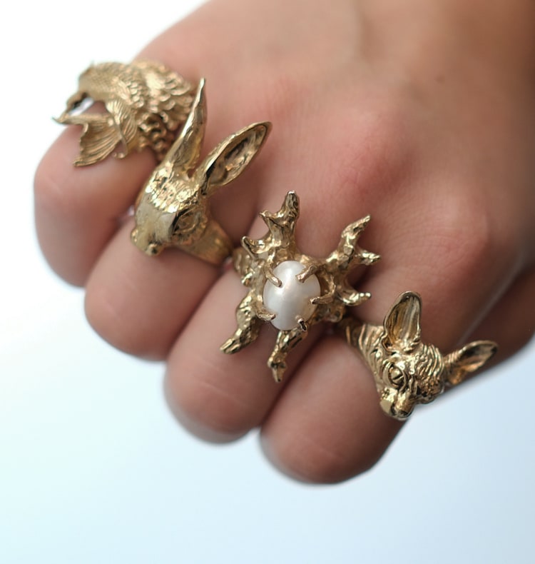 Rabbit ring brass