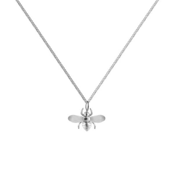 Bee necklace silver