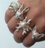 Cat sphynx ring 925 silver