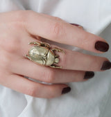 Skalbagge ring brass