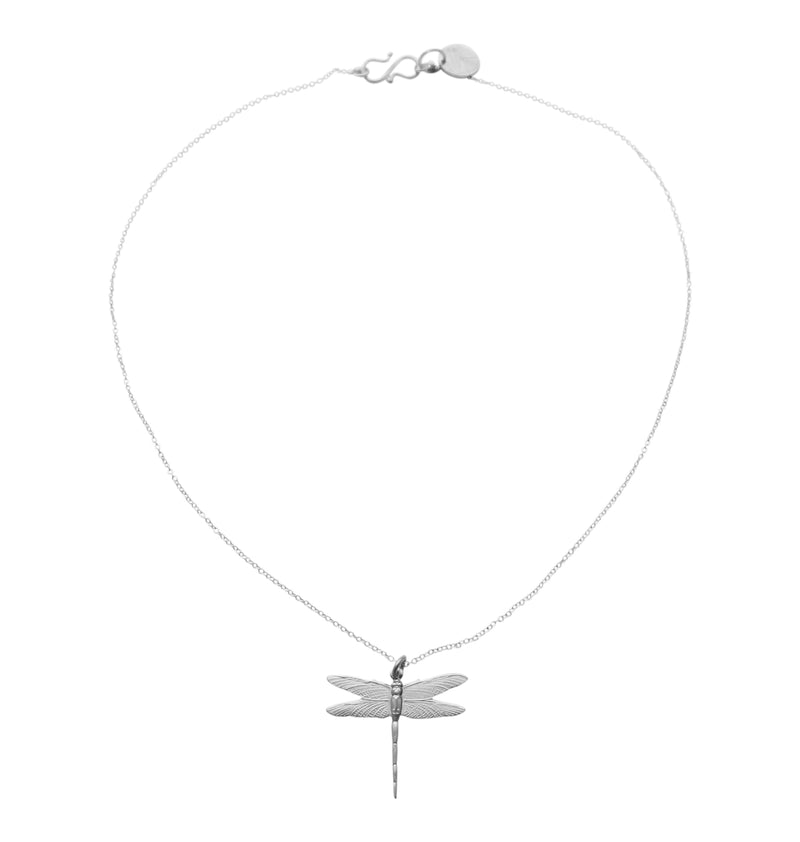 Small dragonfly • necklace silver