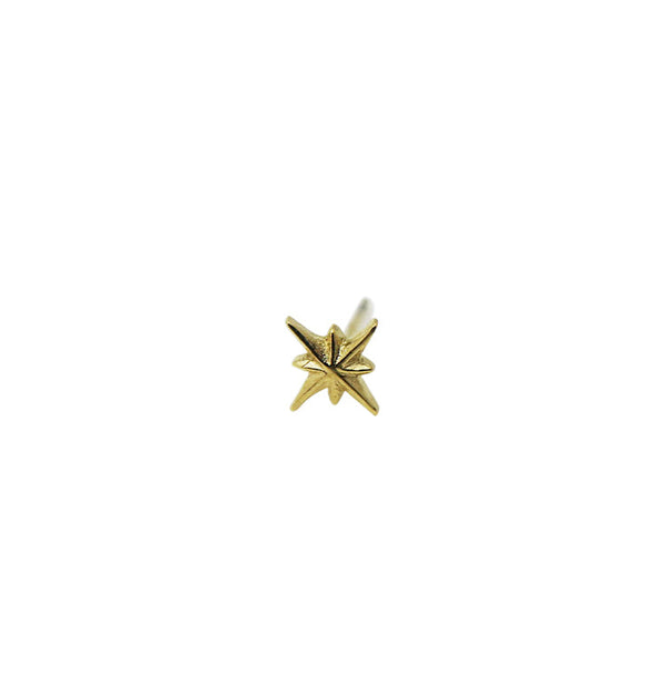 Smash stud single earring gold