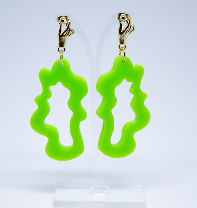 Splash earrings lime