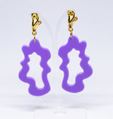 Splash earrings purple