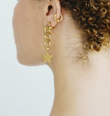 star drop earrings gold