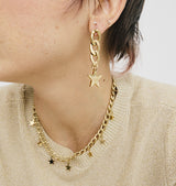 star drop earrings gold