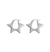 Silver Star Earrings 925 Silver