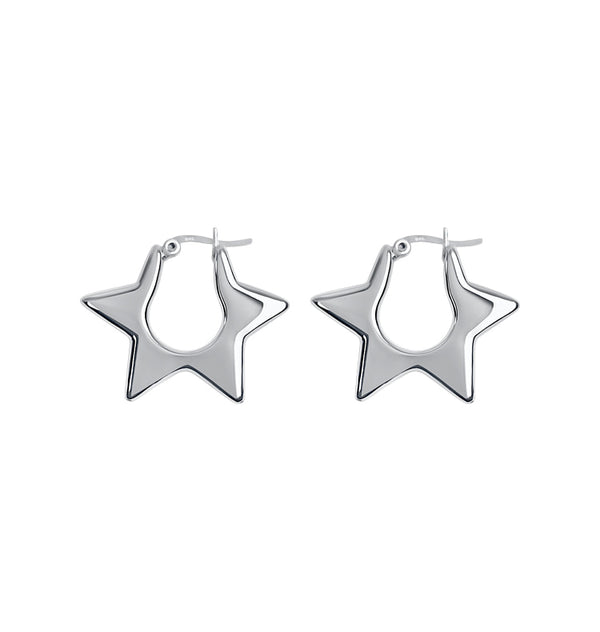 Silver Star Earrings 925 Silver