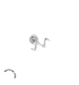 swirls single stud silver