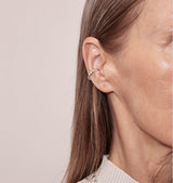 Swirl ear cuff silver