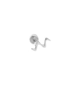 swirls single stud silver