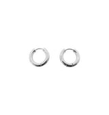 Thick silver hoops 13mm