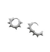 tag mini earrings silver