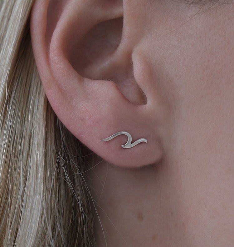 tribal single stud 925 silver