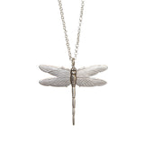 Dragonfly necklace silver