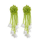 tulip earrings green