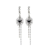 valentina short earrings silver