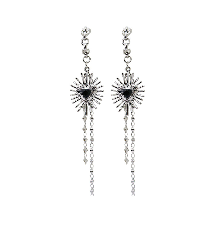 valentina short earrings silver
