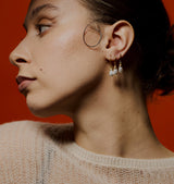 Veja drop single earring gold