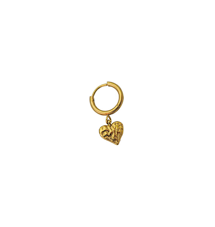 veja heart single earring gold