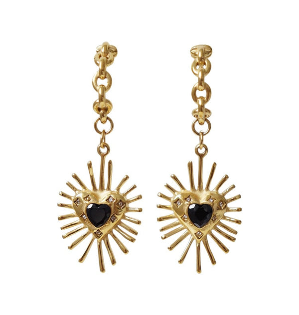 Valentina short earrings gold