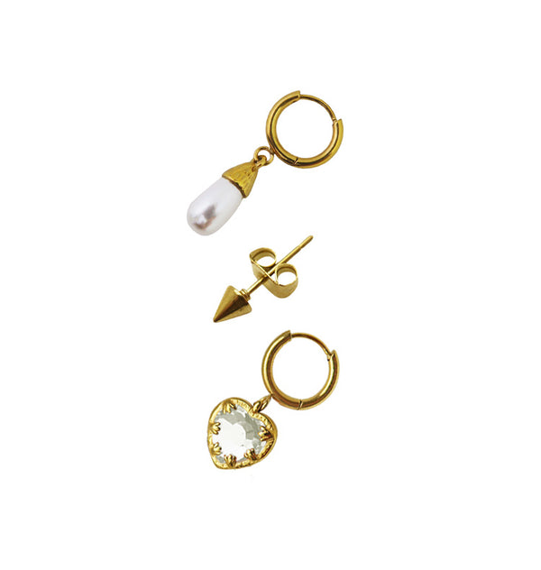 Veja love earrings trio gold