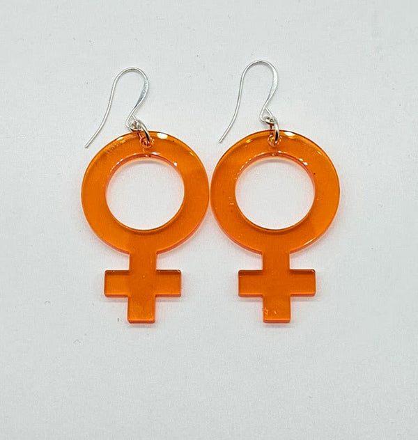 Venus orange earrings 5 cm