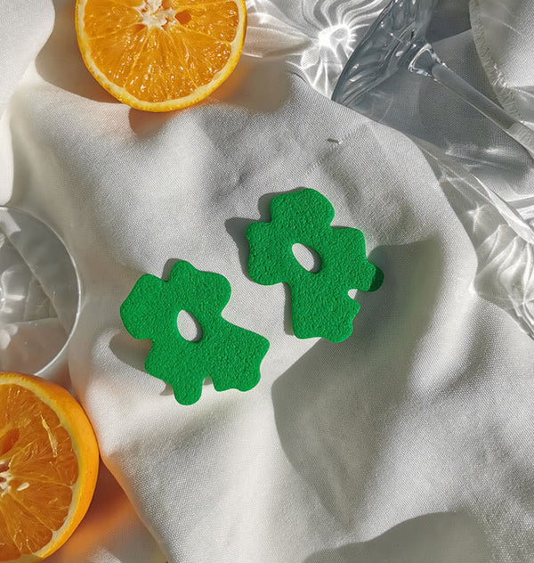 Viola earrings green
