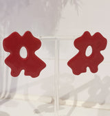 Viola earrings red