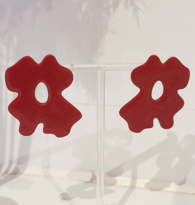 Viola earrings red