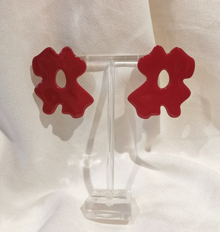 Viola earrings red