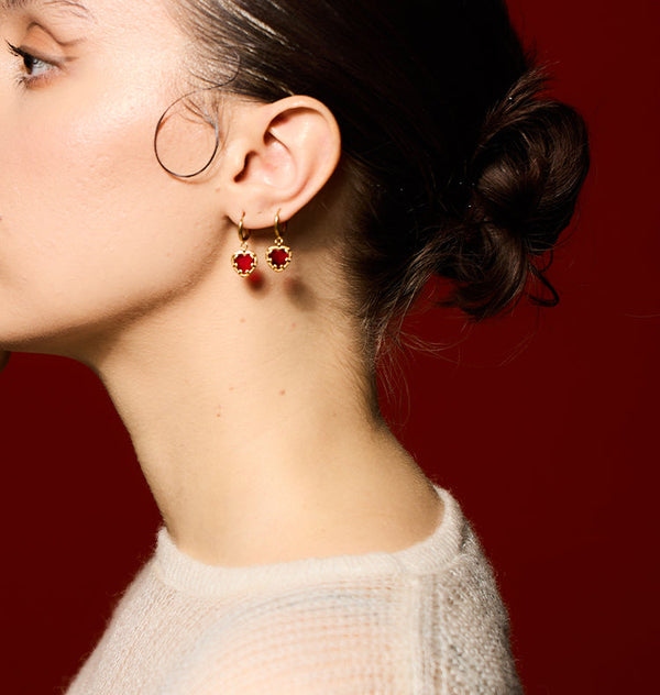 veja crystal single earring gold