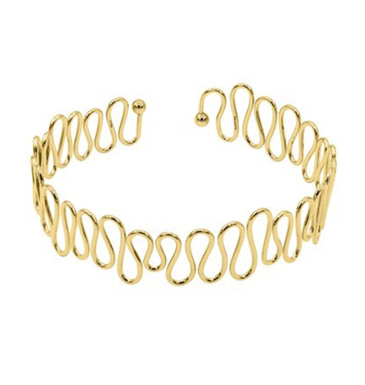 Wrinky choker brass