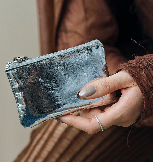 Mini keeper plånbok silver