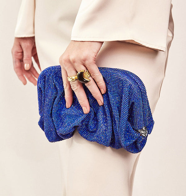 champagne handbag blue