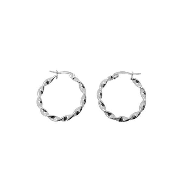 Fold earrings silver 24mm