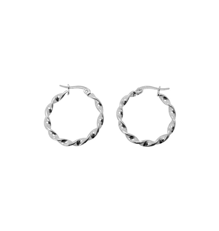 Fold earrings • silver 24mm