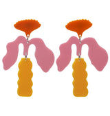 groovy blossom earrings pink