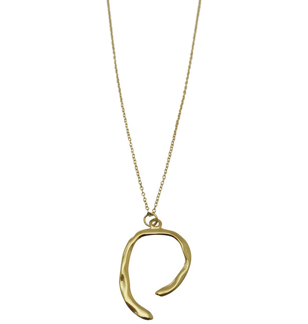 Halo necklace gold